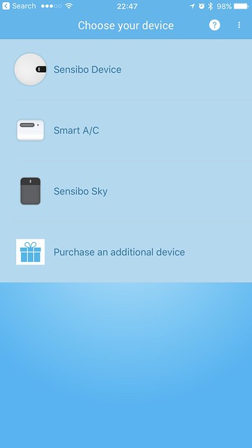 Sensibo iOS App - Setup #1