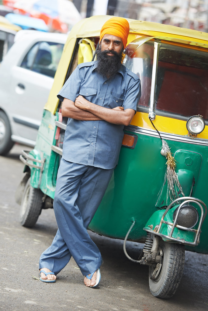 Chauffeur de Tuk Tuk à Delhi