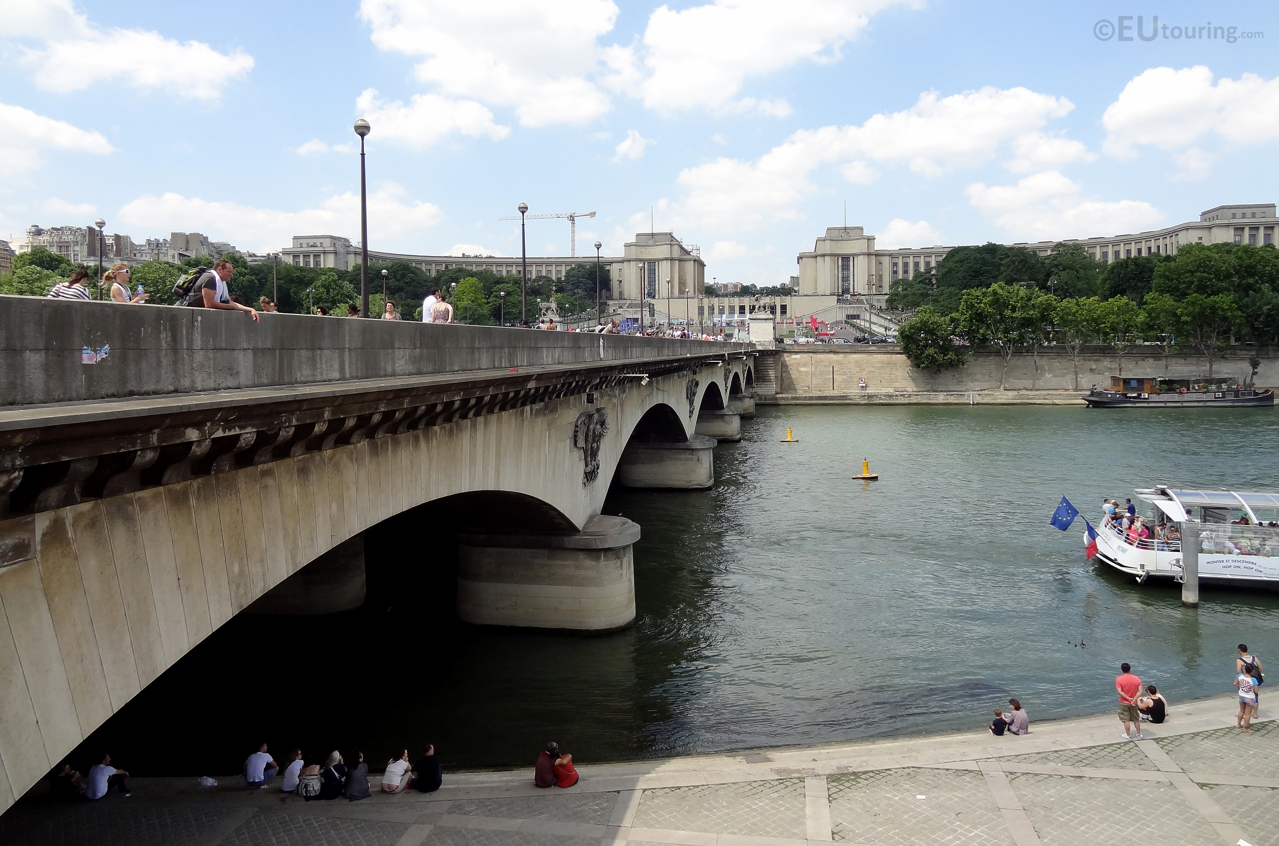 Side of the Pont d'Iena bridge
