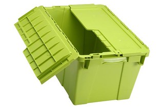 Spencer的綠箱子使用100%可回收的塑膠材質。圖片來源：Rent a Green Box