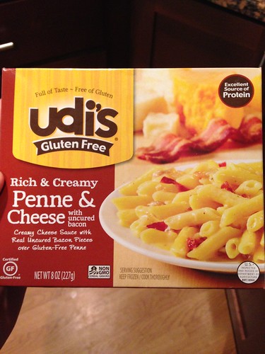 Udi's gluten free Mac and cheese with bacon!!!