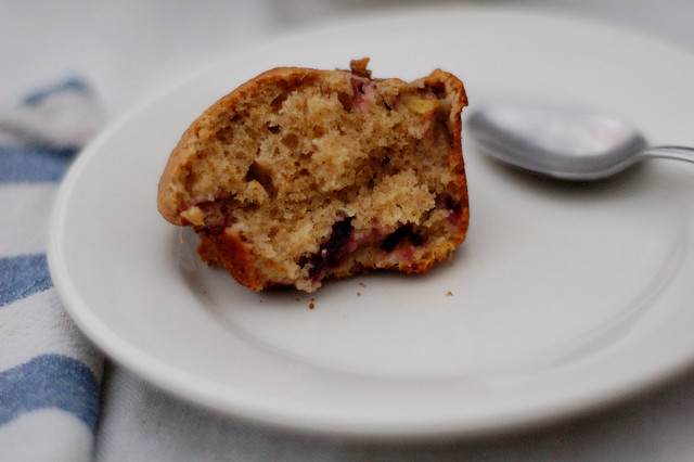 Cardamom Sour Cream Plum Muffins by Eve Fox, the Garden of Eating, copyright 2014