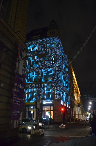 10th Berlin Festival of Lights _Station Microsoft Berlin numbers illumination