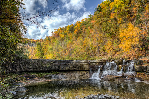 autumn fall waterfall hdr taughannockfallsstatepark