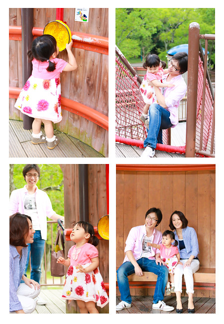 ロケーション撮影　モリコロパーク　愛知県長久手市　屋外　公園　家族写真　子供写真