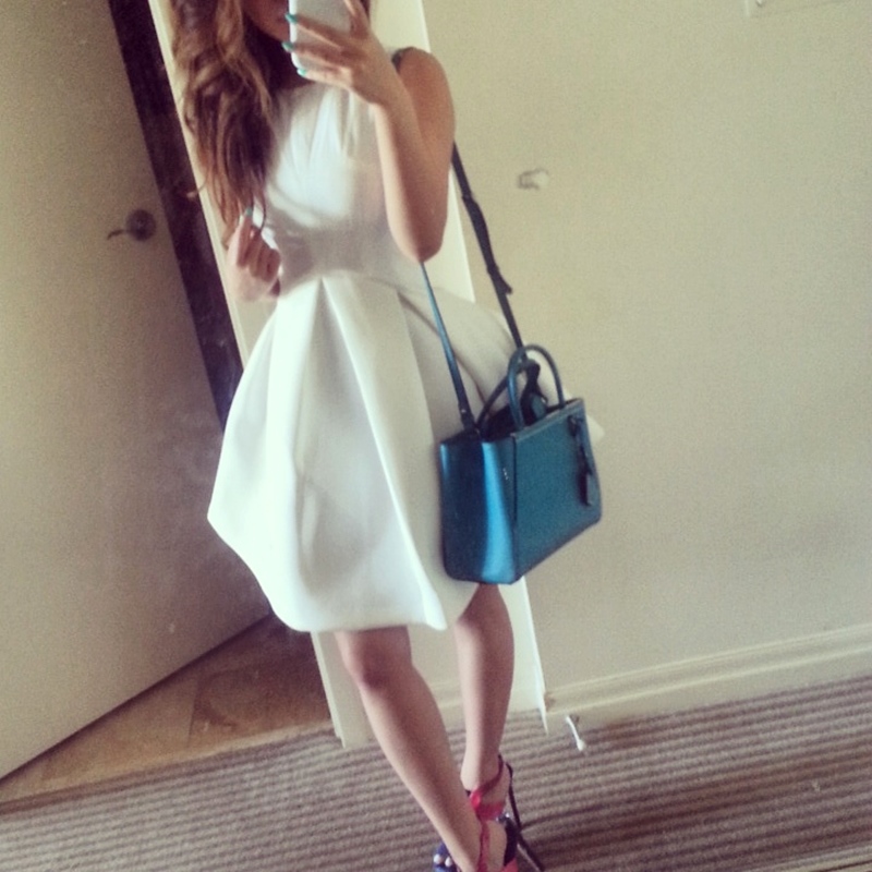 AQAQ Candice dress white