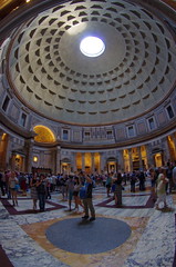 46. Pantheon - Imperial Roman - 118–125 C.E.


 


Content


-temple to all the gods


-greek/roman portico connected to domed structure


 


Style


-concrete


-multi-colored marble  


-columns don't have any fluting 

...