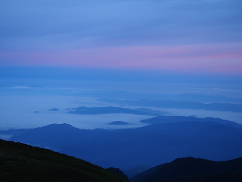 mountain japan sunrise 山 雲海 朝日 乗鞍岳