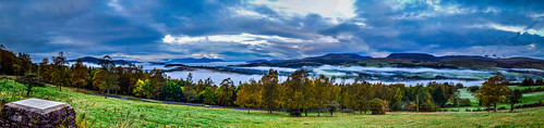 panorama mist mountains misty fog landscape scotland landscapes nikon panoramas panoramic crieff lightroom d3200