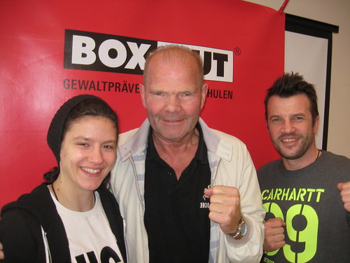 Boxerin Leyla Horn, Jürgen Blin und Christian Görisch