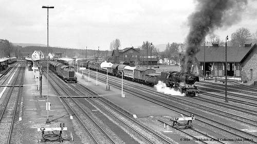 train germany deutschland bavaria eisenbahn railway zug db steam freight dampflok 2100 deutschebundesbahn br50 neuenmarktwirsberg class050 0505990