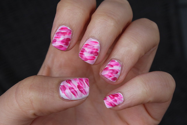 Pink Brushstroke Nails | Manicure | #LivingAfterMidnite