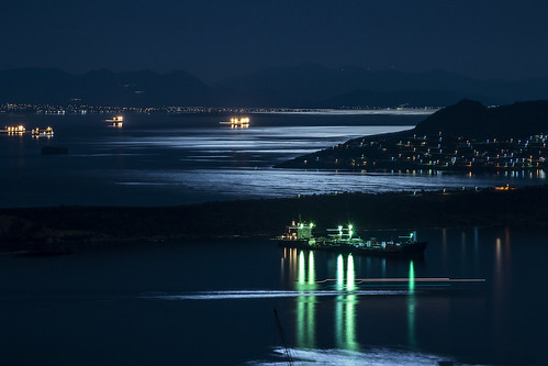 longexposure sea night boat fullmoon greece moonlight perama