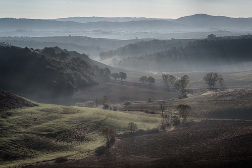 italy mist sunrise landscape dawn tuscany 2014 asciano