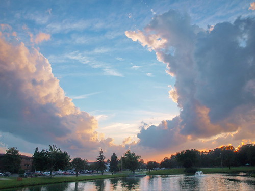 sunset cloud pond michigan delta horseshoe township sharppark