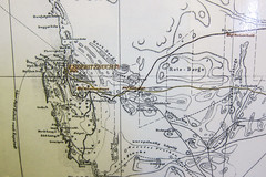 Old map of Lüderitz, Namibia. Windhoek railway museum
