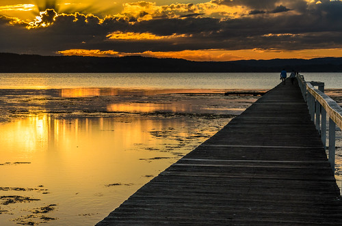 sunset water clouds australia nsw centralcoast theentrance tuggerahlake longjettywharf