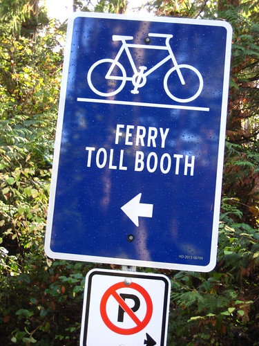 Bike Signage En Route To Swartz Bay