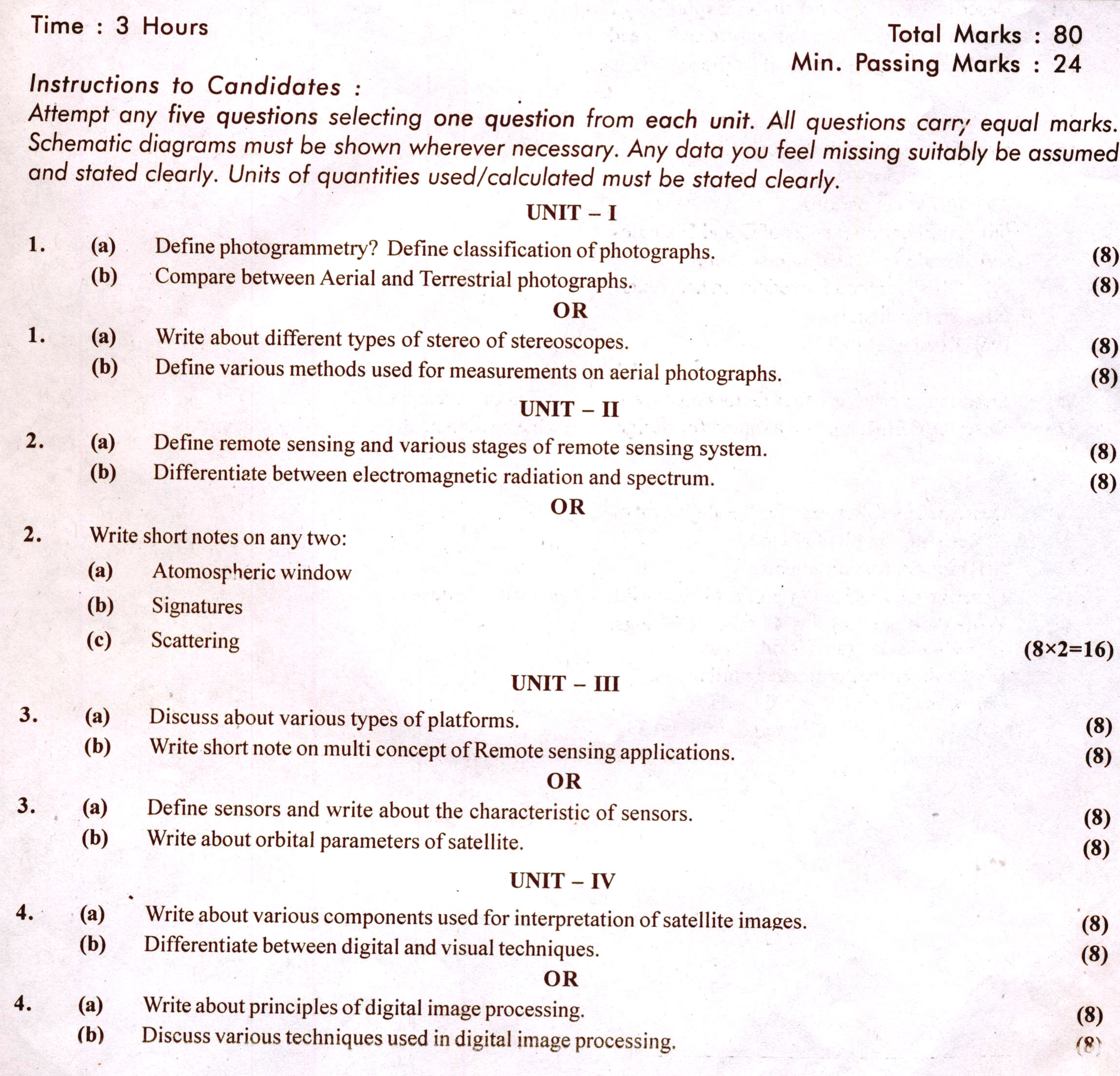 RTU: Question Papers 2014 - 6 Semester