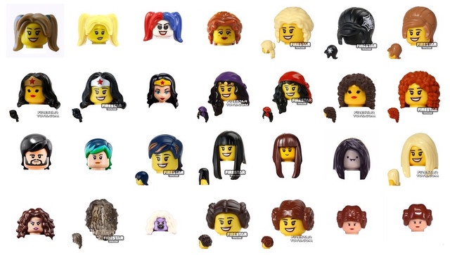 Lego ® Cheveux Coiffure Minifig Homme Femme Hair Man Lady Choose Model Color NEW 