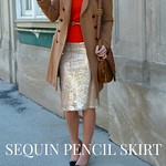 sequin pencil skirt