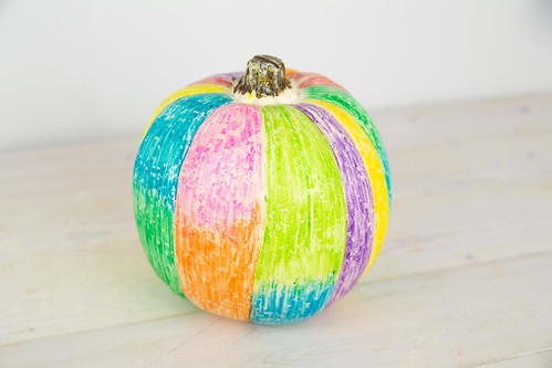 Rainbow Scribble No Carve Pumpkin