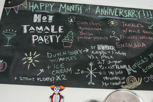 Hot Tamale Party Chalkboard Menu