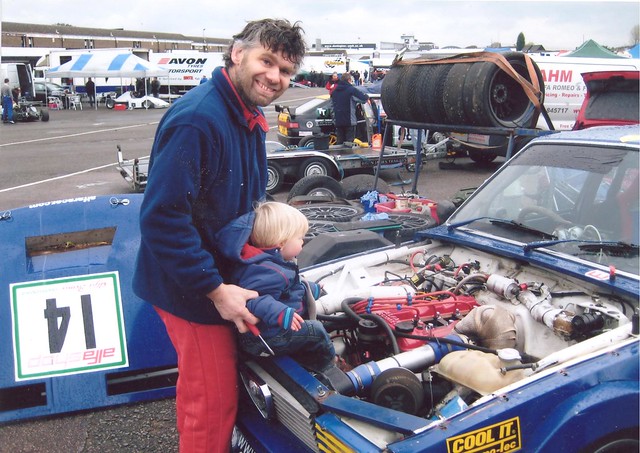 Andy Page competed in the championship for 15 seasons – mostly with his turbo Giulietta – and we hope to see him back. Here he introduces his son Jason to the intricacies of an Alfa engine bay.