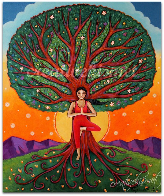 Yoga Tree Art by Regina Lord
