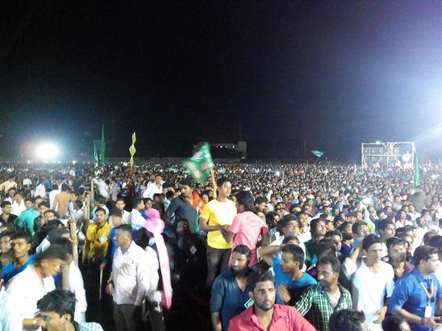 Crowd in Akbaruddin Owaisi's public meeting.