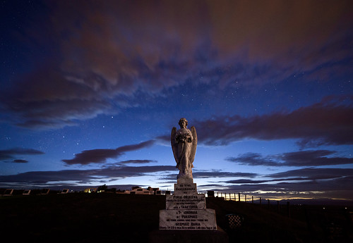 light sunset newzealand sky cemetery grave angel clouds dusk headstone hawkesbay stoneangel