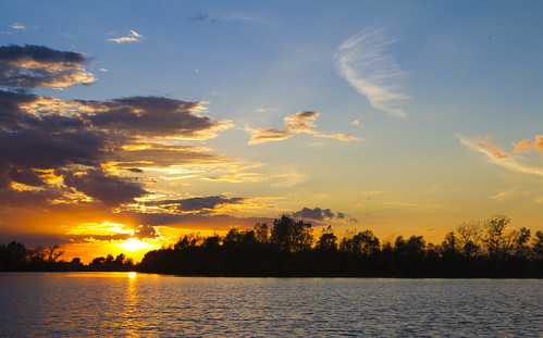 sunset lake beautiful clouds see sonnenuntergang wolken