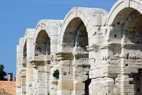 france architecture ancient arch roman amphitheatre ruin arches arena amphitheater arles corrida arènesdarles janbuchholtz