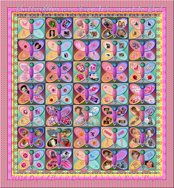 The 7th Annual 2014 Digital Breast Cancer Awareness Quilt Traditional version!!!