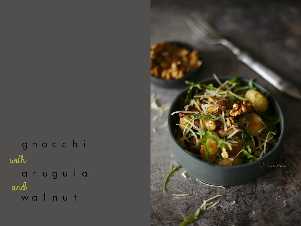 gnocchi w/ arugula and walnut