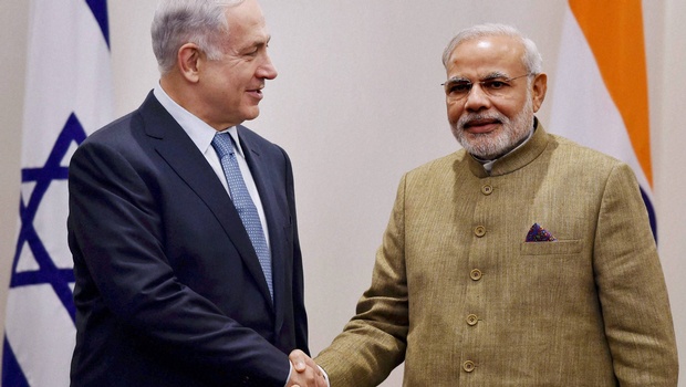 File photo of PM Narendra Modi with Israel's PM Benjamin Netanyahu at a meeting in New York.
