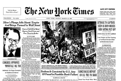 Nelson Bunker Hunt NYT front page