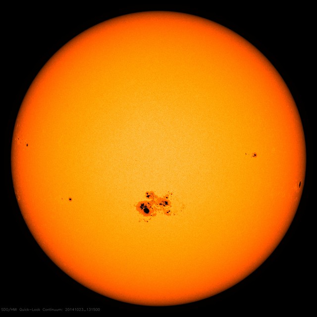 NASA's SDO Observes Largest Sunspot of the Solar Cycle
