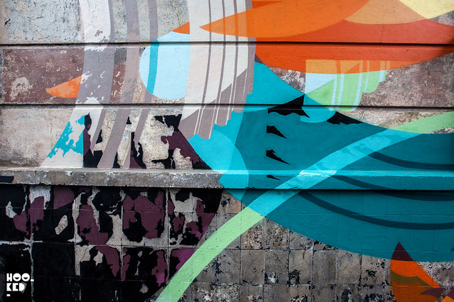 Roid and SatOne Brixton Street Art Mural for Wahaca
