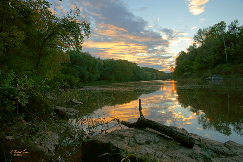 trees sunset sky nature water clouds forest reflections river landscape outdoors scenery stream missouri ozarks gasconaderiver cooperhillconservationarea