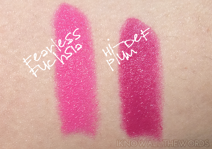 Avon Ultra Colour Bold Lipstick- Fearless Fuchsia and Hi-Def Plum (1)