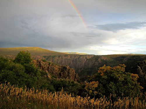 sunset mountains rain rural rainbow colorado canyon blackcanyonofthegunnison blackcanyonofthegunnisonnationalpark montrosecolorado pwfall