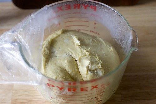 the dough, after overnighting in the fridge