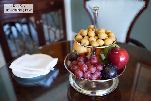 Welcome fruit at our Deluxe City View Room