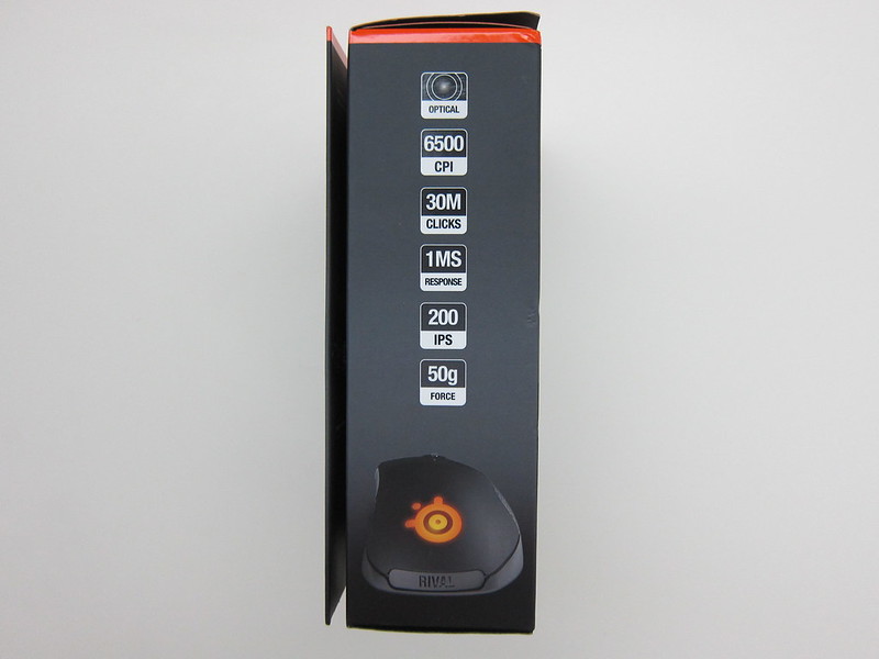 SteelSeries Rival Optical Gaming Mouse - Box Side