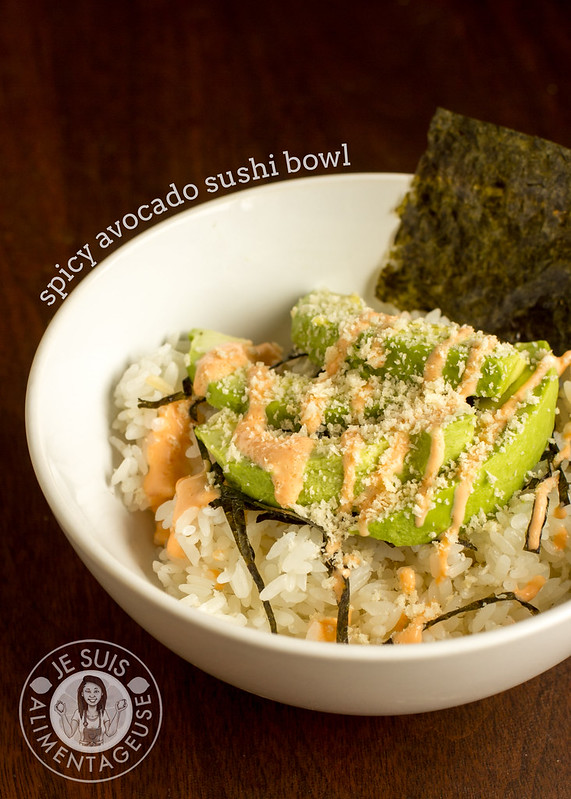 Deconstructed Spicy Avocado Sushi Bowl