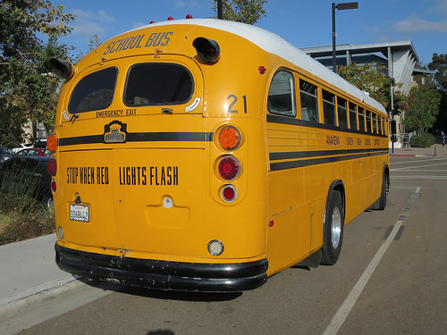 california school bus yellow big coach large crown schoolbus durable supercoach