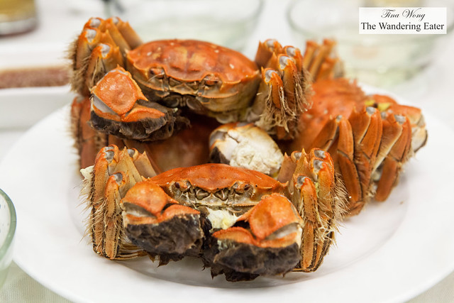 Steamed hairy crab