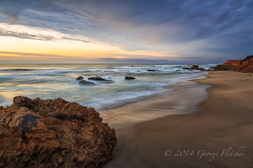 california sunset coast rocks waves unitedstates pescadero pescaderobeachstatepark