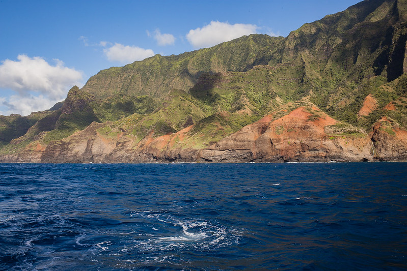 Napali coast from the sea - Kauai, Hawaii